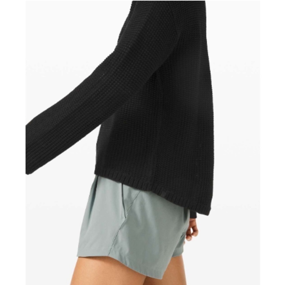 Lululemon Black Easy Embrace Long Sleeve Open Knit Sweater - Picture 3 of 15